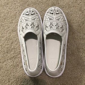 Tory Burch slip on white sneakers
